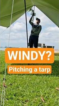 Let's setup the tarp in windy situation