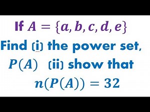 Set 3 - Power set | power set of 5 elements (English)