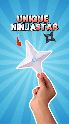 Naruto shuriken paper ninja star ⭐, ninja star making tutorial #shorts #ninjastar #papercraft