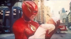 Flash puts a baby in a microwave