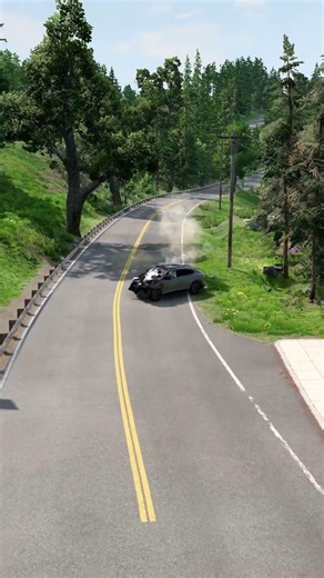 Realistic Highway Car Crashes #494 #shorts #beamngdrive