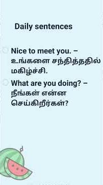 100 Daily Use English Sentences | Spoken English Through Tamil 🔥