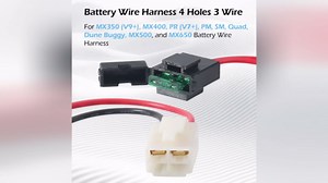 MX650 Battery Wire Harness Replacement for Razor MX500, MX400, MX350, PR, PM, SM, Quad Battery Packs 4 Holes 3 Wire