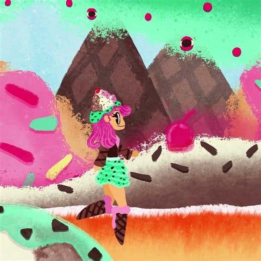 Character Walk Cycle With Morphing and Background #animation