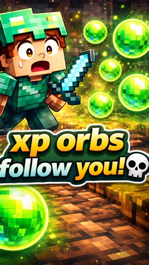 XP Orbs hidden follow method 💀🔥 #shorts #xporbs #minecraft