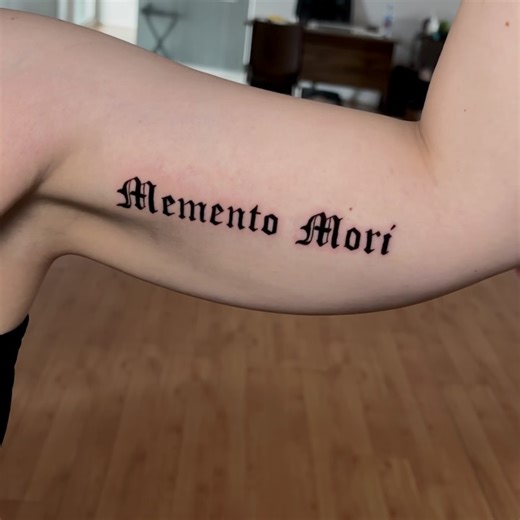 streetgypsy Tattoo | JHB on Instagram: "Gothic script for a very cool person🧿 . . . . . . . . . . #gothic #gothgirls #scripttattoo #jhbtattoos #black"