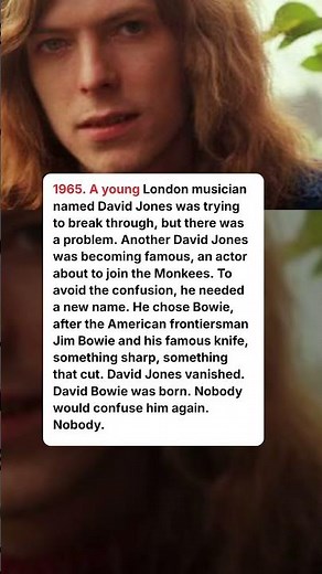 David Bowie — The Real Reason He Gave Up His Own Name