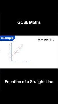Straight line graphs using y=mx+c. Gradient and intercept explained #StraightLineGraphs #GCSEMaths
