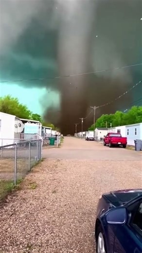 Storm touched down in an alley #tornado #ai