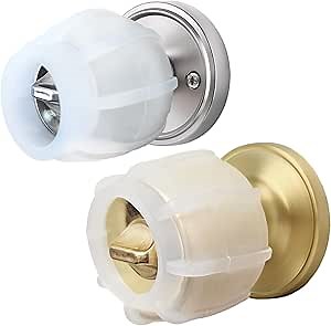 Enjoy Cover Doorstop Silicone Door Handle Grip Cover – Door Knob Protector & Wall Stopper, Anti-Slip, Arthritis Support, Prevents Wall Damage (Clear)