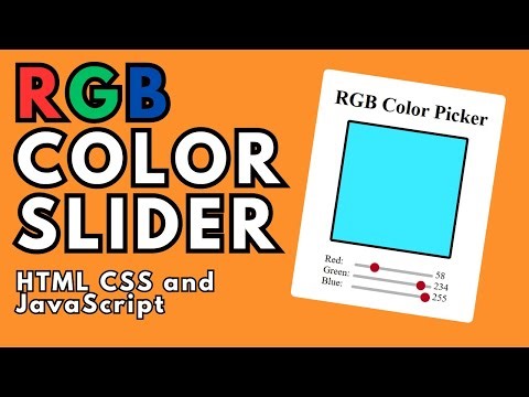 How To Make An RGB Slider | HTML CSS JavaScript Project Tutorial For Beginners
