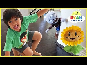 Plants vs Zombies Plush Pretend Play Garden Warfare!!! - Videos For Kids
