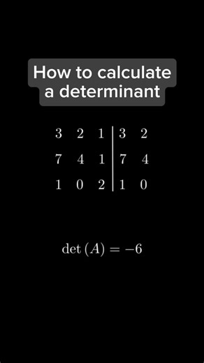 How to calculate determinant easily😮 #shorts #math #determinant #matrix #algebra