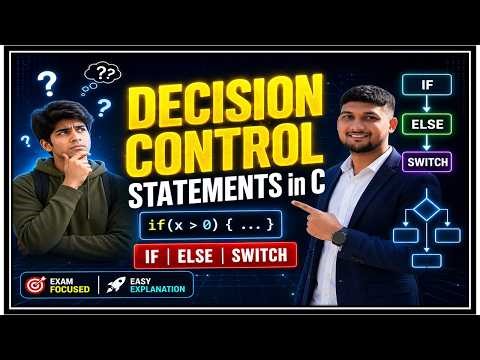 Decision Control Statements in C 🔥 IF ELSE SWITCH Explained (Hindi)