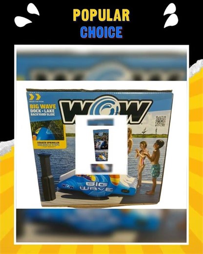 NEW WOW Sports Cascade Pool Slide, Inflatable Slide with Sprinkler