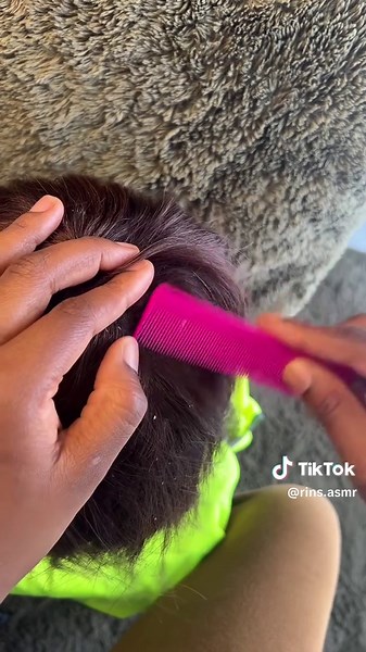 Hair Lice Picking and Gum Chewing ASMR Session