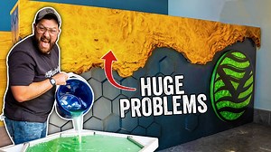 How A Man Made EPIC Live Edge & Epoxy Reception Desk