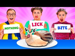 LICK BITE OR NOTHING Food Challenge | Cool Pranks by FUN2U