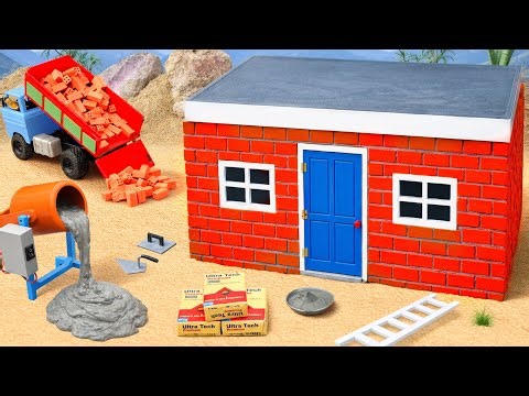 Wooden House Fails in Heavy Rain | DIY Mini Tractor Builds a Strong Brick Home