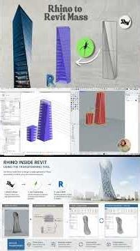 How to Import Rhino Mass to Revit using Grasshopper | Rhino.Inside Workflow #architecture