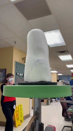 Teaching the new tech on how to pull a prosthetic check socket #prosthetics #checksocket