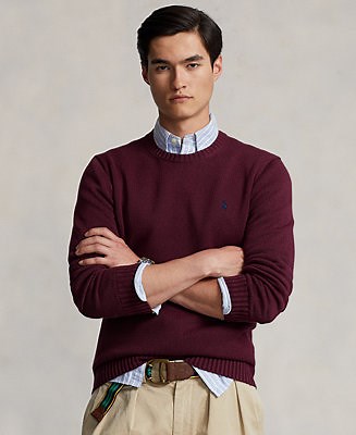 Polo Ralph Lauren Men's Cotton Crewneck Sweater - Macy's