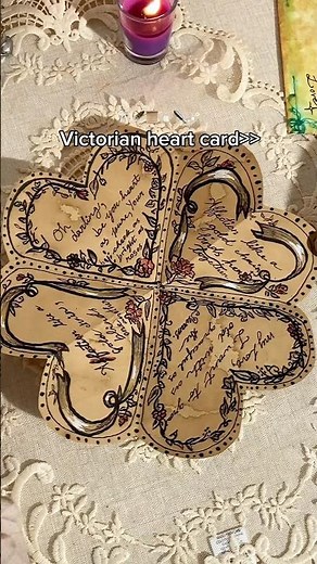 🤎Victorian heart letter tutorial 🤎