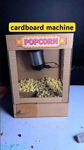 cardboard popcorn machine #shorts #new #diy #cardboardcraft