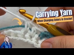 Crochet Color Change Tutorial | How to Change Colors, Carry Yarn & Weave in Ends (Step-by-Step)