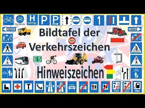 Bildtafel der Verkehrszeichen - Hinweiszeichen