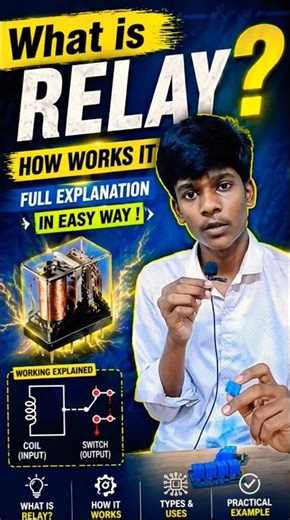 What is Relay? How it Works | Full Explanation in Easy Way ⚡#relay #electronics #electrical #how