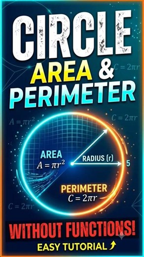 Calculate area and perimeter of circle in python #ytshorts