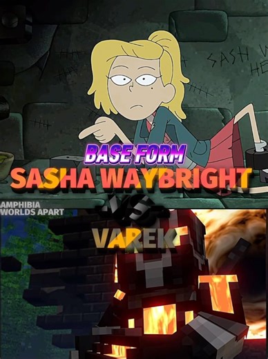 Sasha Waybright vs Varek #amphibia #worldsapart #disney #pixar #minecraft #wisedit