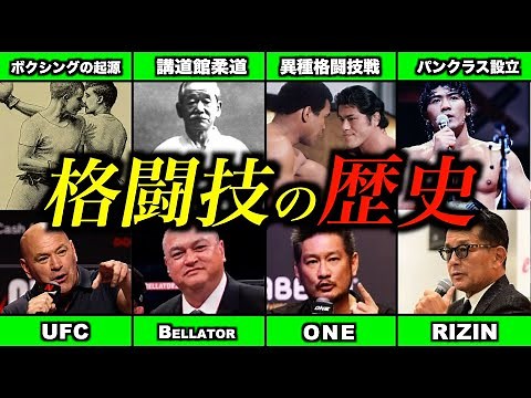 「完全攻略版」50分で分かる世界格闘技の歴史/グレイシー柔術,アントニオ猪木vsモハメドアリ,K-1,UFC,PRIDE,RIZINの設立の歴史を徹底解説