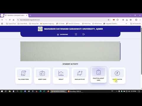 MDSU Ajmer Part3rd Sem5th Form Filling Processमहर्षि दयानंद सरस्वती सेमेस्टर 5 th फॉर्म कैसे भरना है