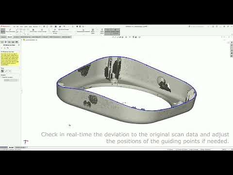 3D Sketching on scan data - Scan to CAD for SOLIDWORKS