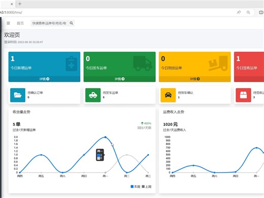 基于Python Django快递物流管理可视化系统