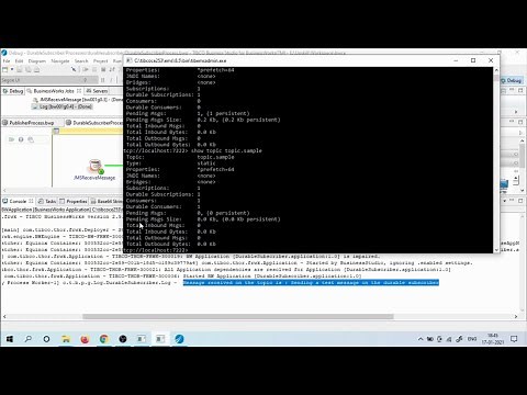 How to create a JMS message & Durable Subscriber using TIBCO BusinessWorks Container Edition or BW6
