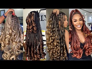 Must-Try French Curl Braids Hairstyle for 2025 / FFrench Curl Braids Hairstyle Classy & Beautiful
