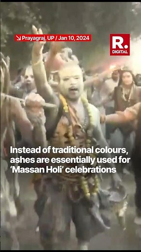 ‘Aghoris’ Celebrate ‘Masaan Holi' At Maha Kumbh 2025 In Prayagraj, Uttar Pradesh