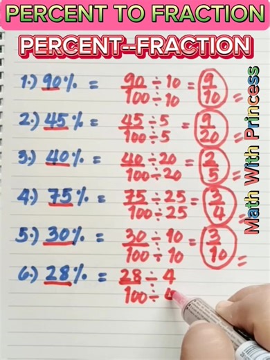 48 reactions | @Math Review: How t o Convert Percent to Fraction #math #mathviral #mathtutor #mathematics #mathisfun #mathchallenge #mathwithprincess | Math with Princess | Facebook