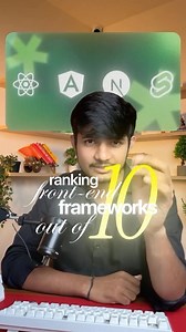 Sarthak Sharma on Instagram: "Comment “Agree” if you’re with me or “Disagree” if you’d rank them differently 👇 I rated React, Svelte, Next.js, and Angular out of 10 with their real pros and cons. Some of these scores might surprise you, so let’s see what the community thinks. Save this reel and share with your dev circle 🚀 [frontendframeworks, reactjs, nextjs, svelte, angular, frontenddeveloper, webdevelopment, webdev, javascript, htmlcss, css, codinglife, programming, developerlife, techcaree