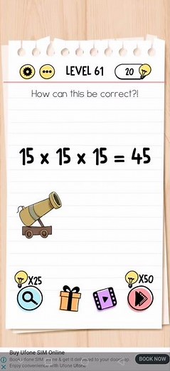 Brain test Level 61 Walkthrough