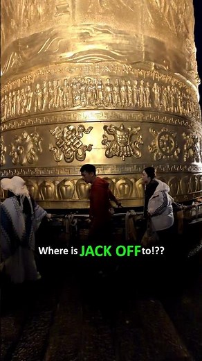 Spinning this MASSIVE prayer wheel 3 times will grant you immense POWER!!!