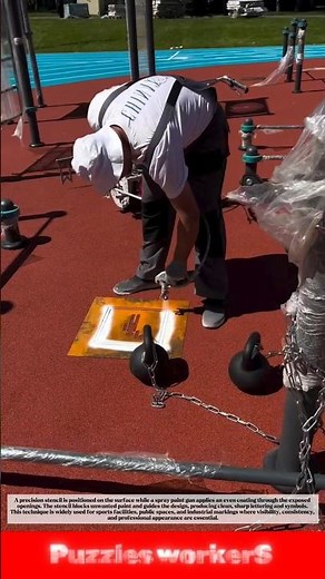 Perfect Spray Stencil Marking! Satisfying Surface Painting Process