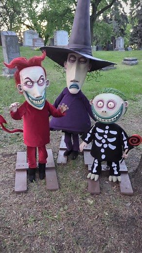 Life-sized Lock Shock and Barrel Costume for Halfway to Halloween