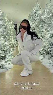 Kim Kardashian Shows Off the North Face x SKIMS Ski Collection #kimkardashian #shortsfeed #shorts