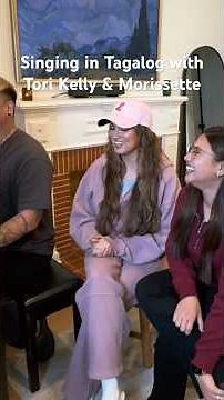 We taught Tagalog (Filipino) to ‪@ToriKelly‬ with ‪@MorissettePH‬‘s song Akin Ka Na Lang 😍