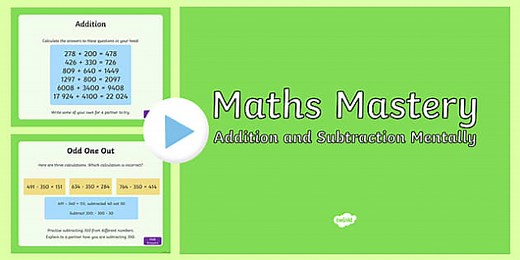 Year 5 Mental Addition and Subtraction PowerPoint