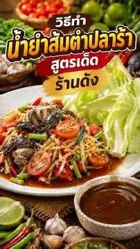 สูตรน้ำยำส้มตำปลาร้า ยายคำทำเอง แซ่บสะท้านทรวง! 🌶️🍋